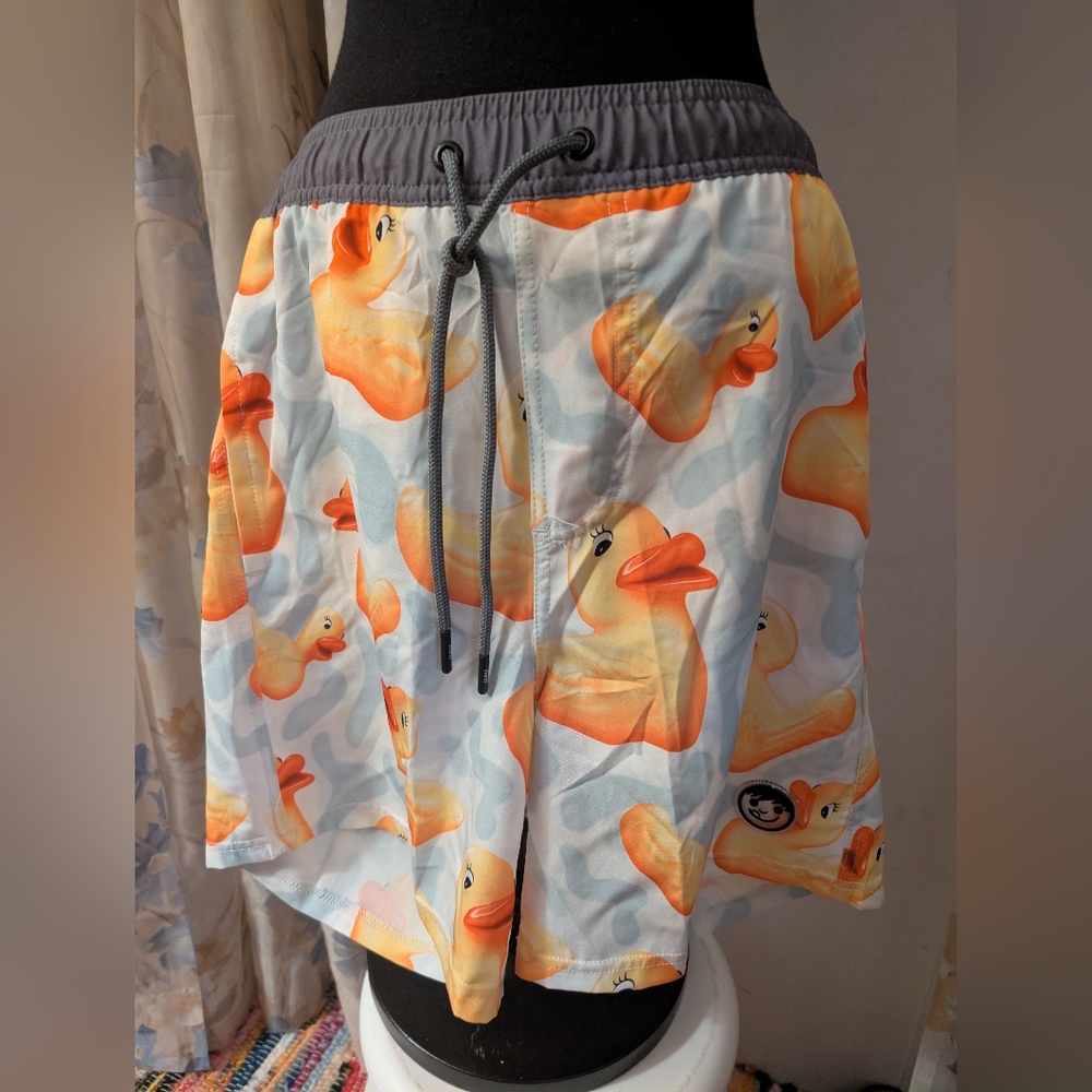 Duck Print Neff Swim Shorts Sz Med